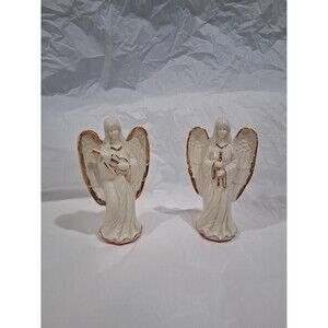 Vintage Porcelain Angels, Set of 2